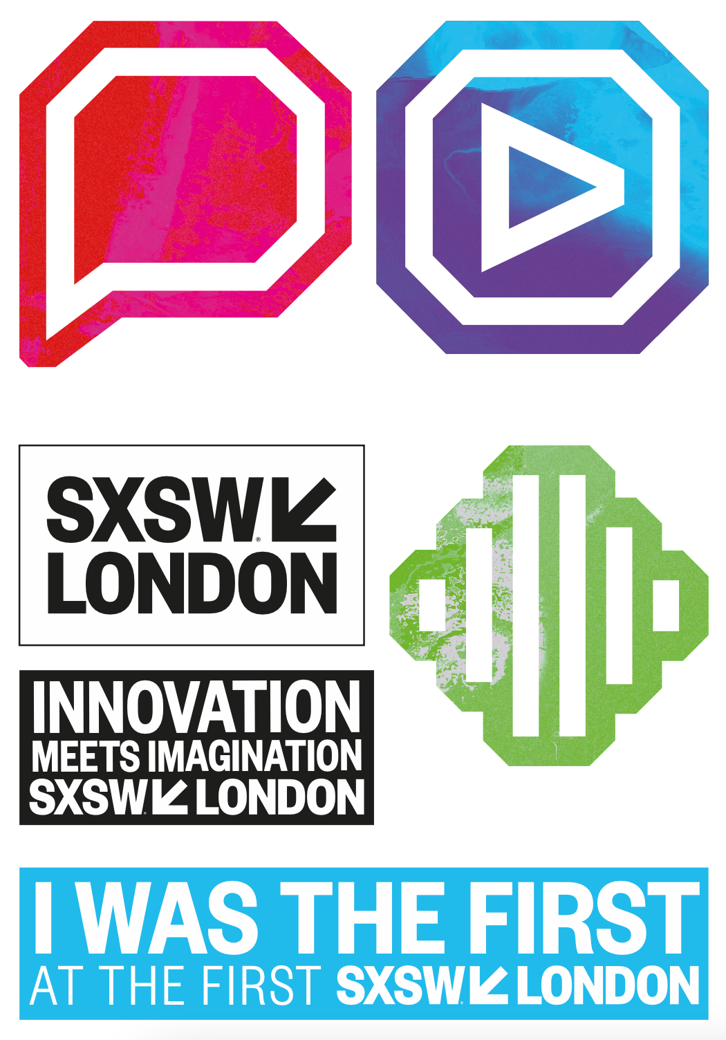 SXSW LONDON MULTI-USE STICKER SET